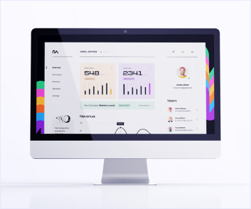 website on monitor